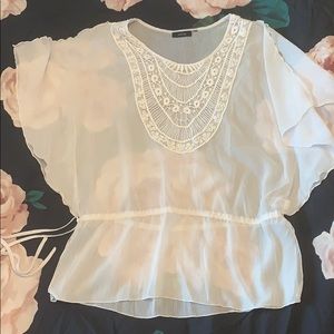 white see through top